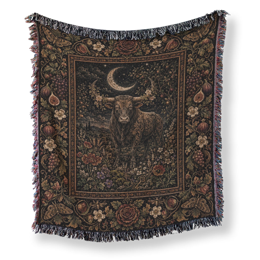 Taurus Moonlit Bull Zodiac Blanket