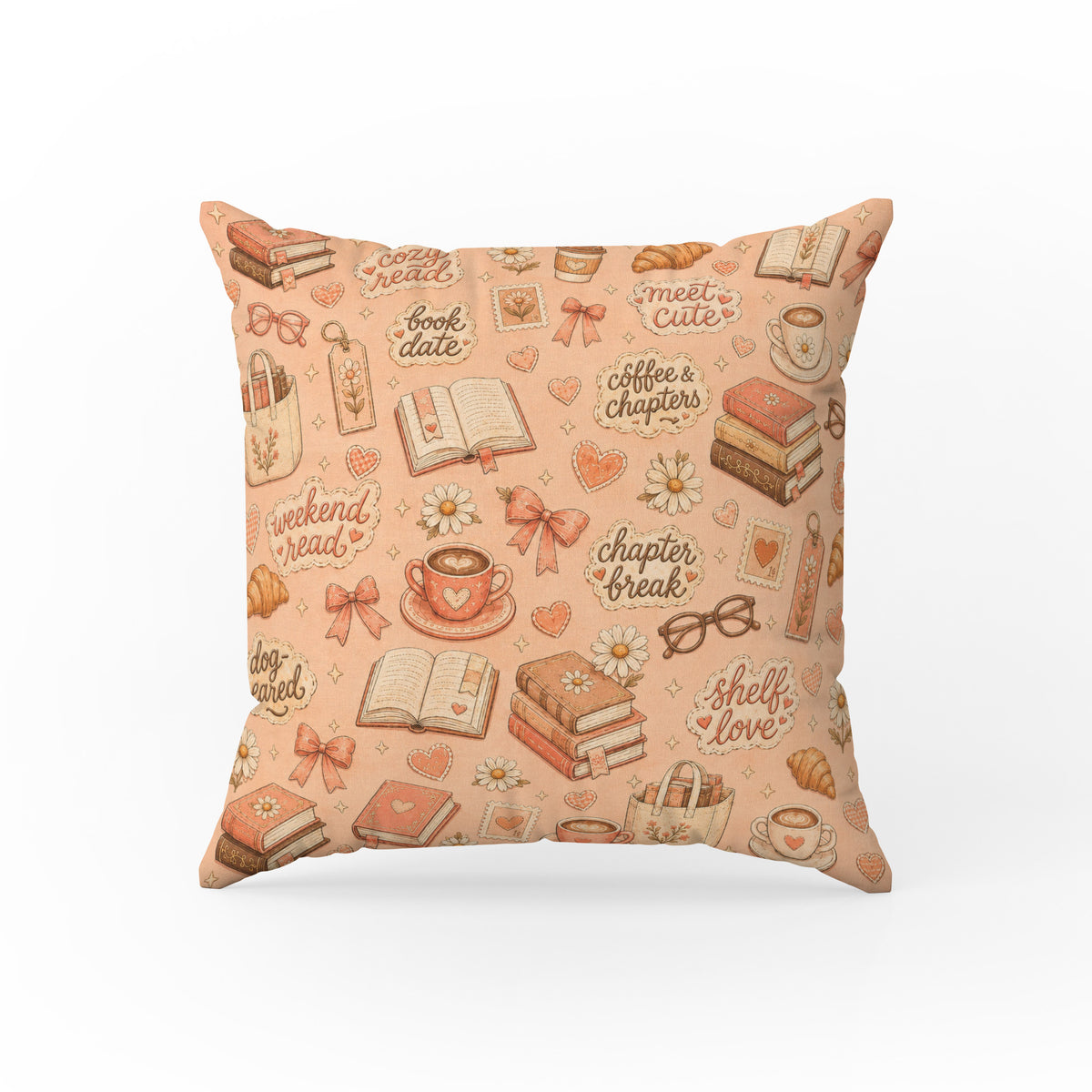 Coffee & Chapters – Cosy Book Lover Pillow