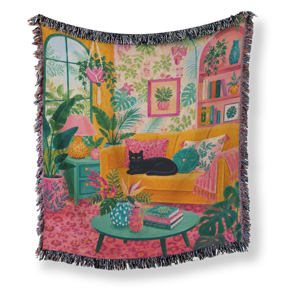 Tropical Home Black Cat Blanket Main image