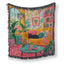 Tropical Home Black Cat Blanket