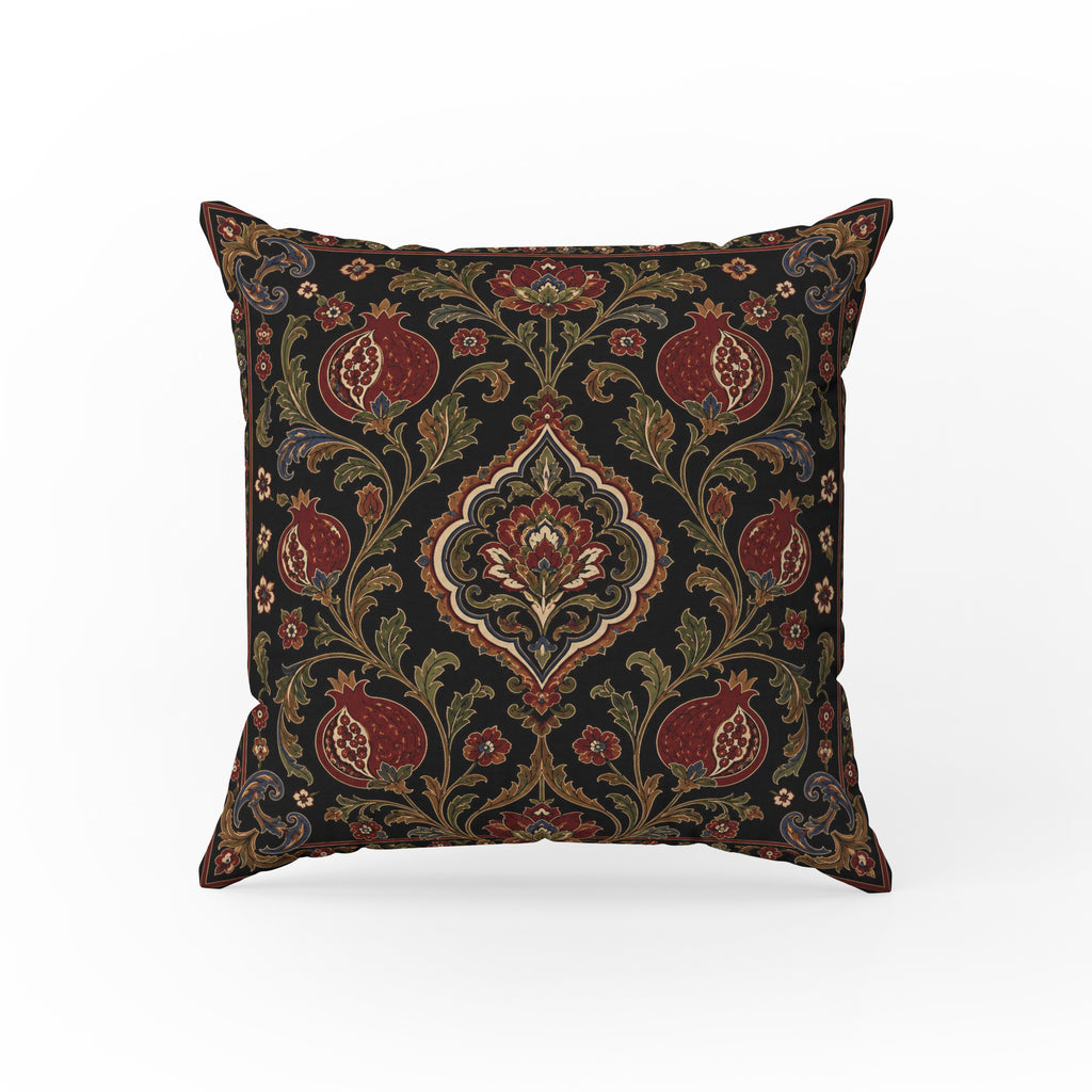 The Pomegranate Court – Ornate Botanical Pillow