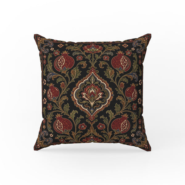 The Pomegranate Court – Ornate Botanical Pillow