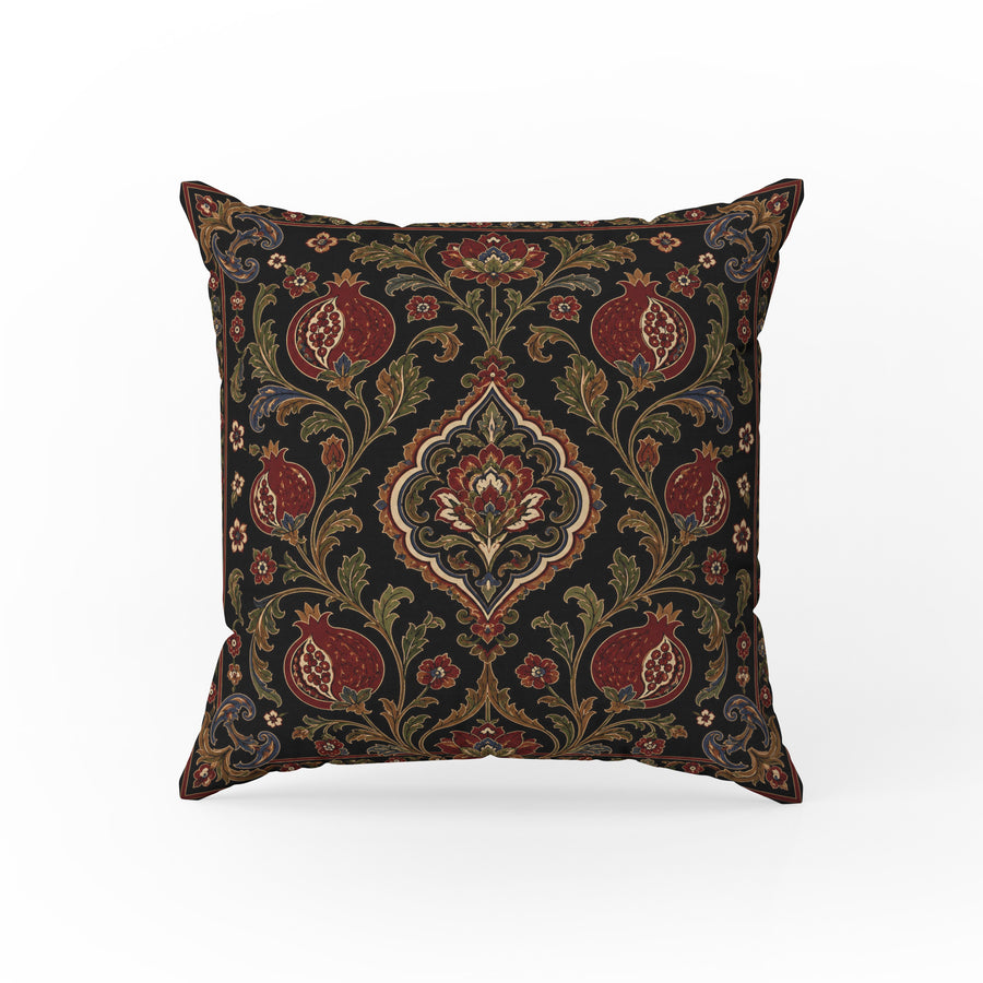 The Pomegranate Court – Ornate Botanical Pillow
