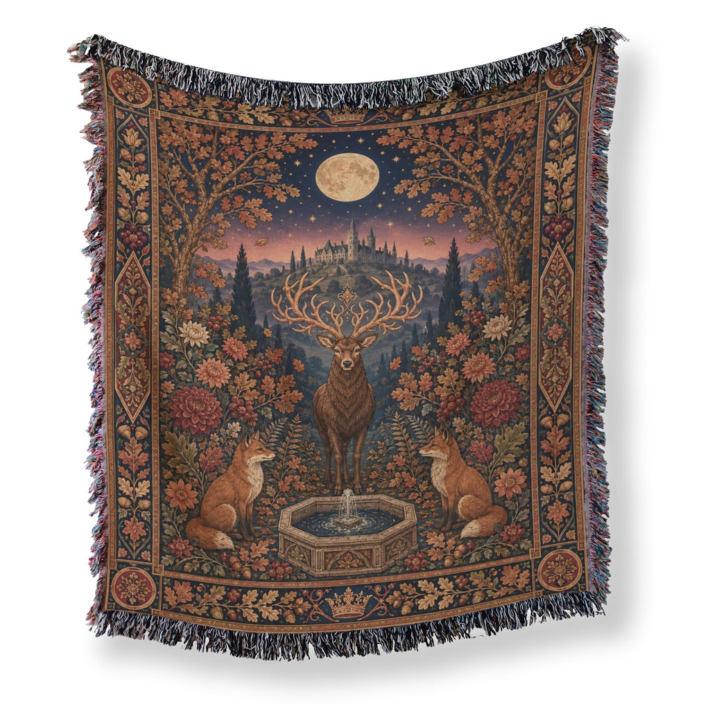 The Stag of the Autumn Moon Blanket