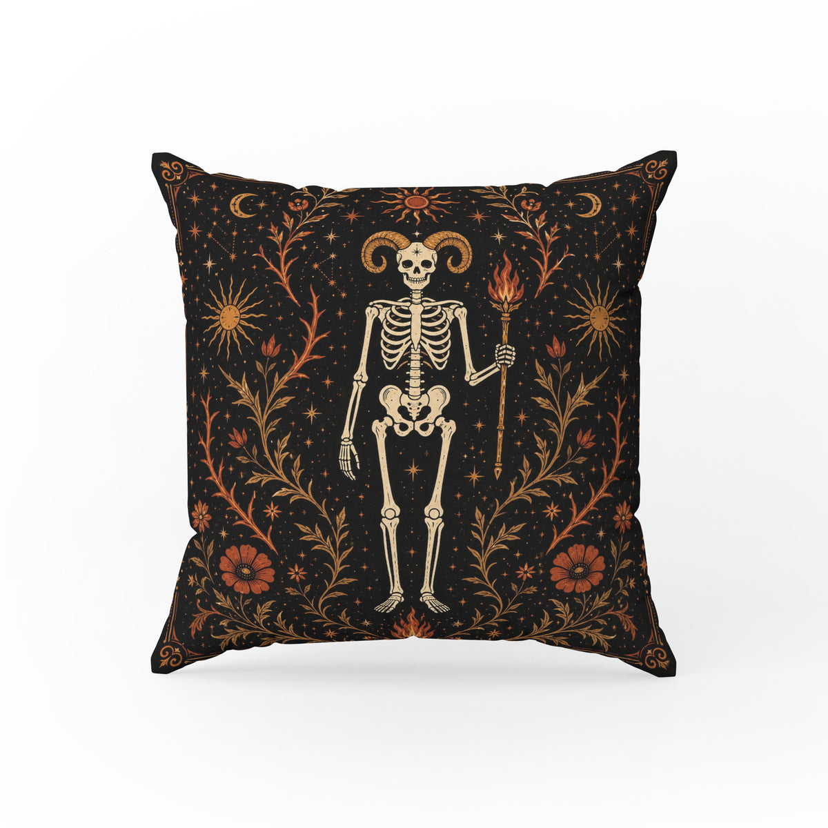 The Ram of Fire – Aries Gothic Zodiac Pillow