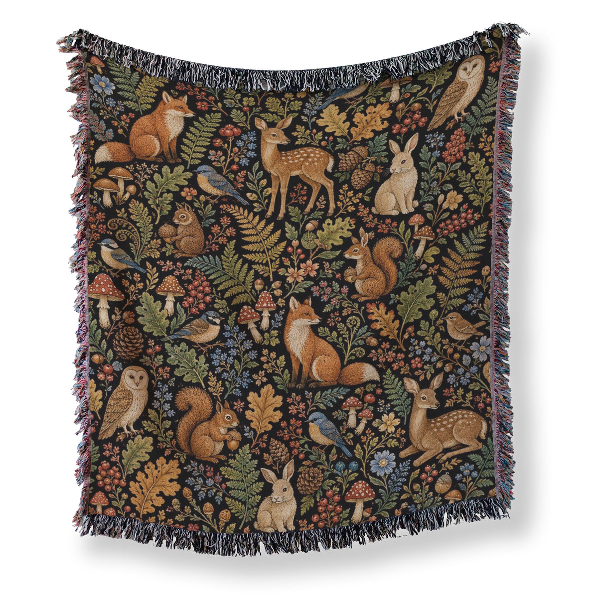 Woodland Animals Tapestry Blanket