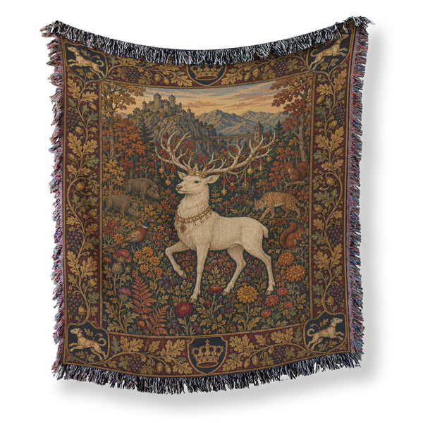 The Autumn Crowned Stag Blanket