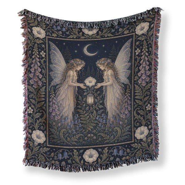 Moonlit Twin Fairies Blanket