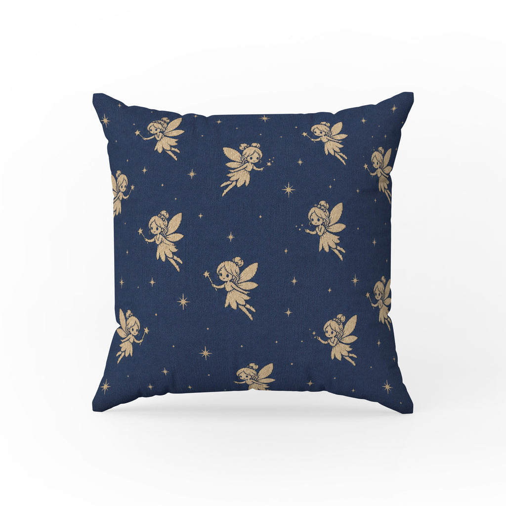 Starlight Fairies – Navy & Gold Pillow