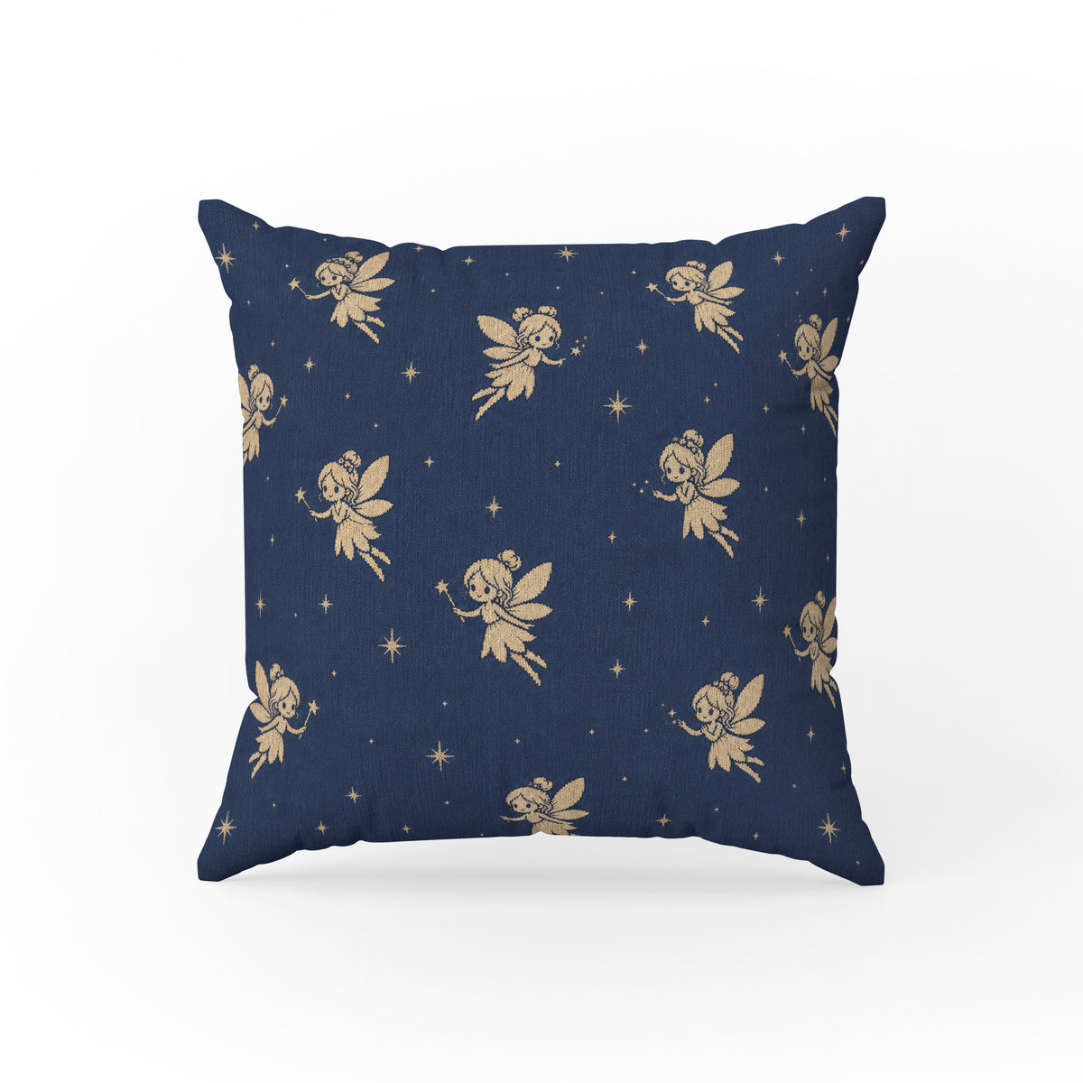 Starlight Fairies – Navy & Gold Pillow