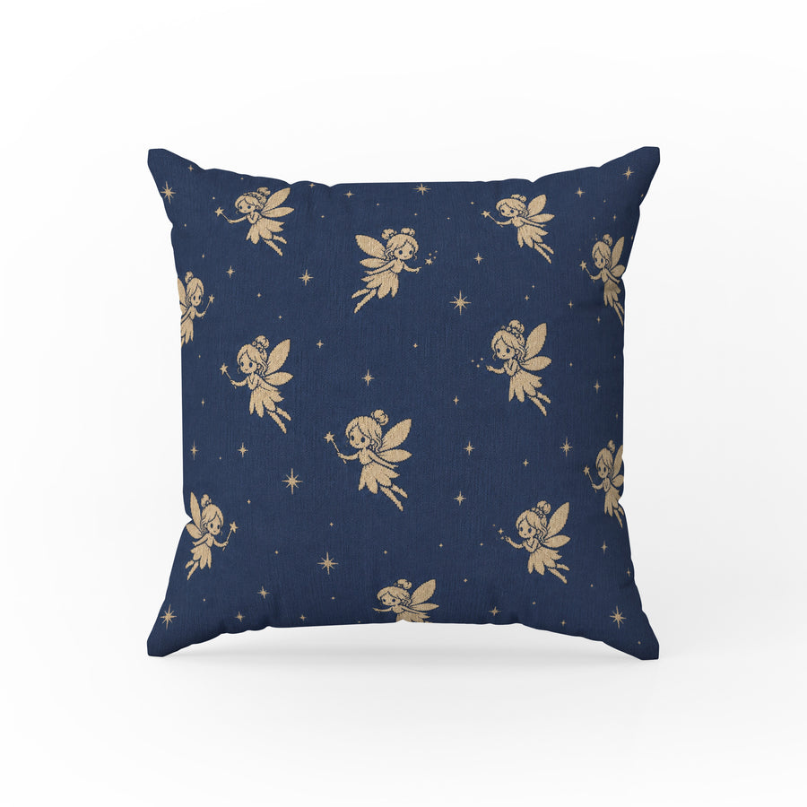 Starlight Fairies – Navy & Gold Pillow