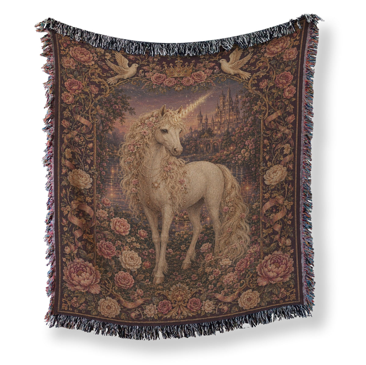 Rose Garden Unicorn Blanket