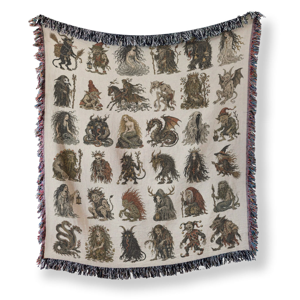 Dark Woodland Bestiary Blanket