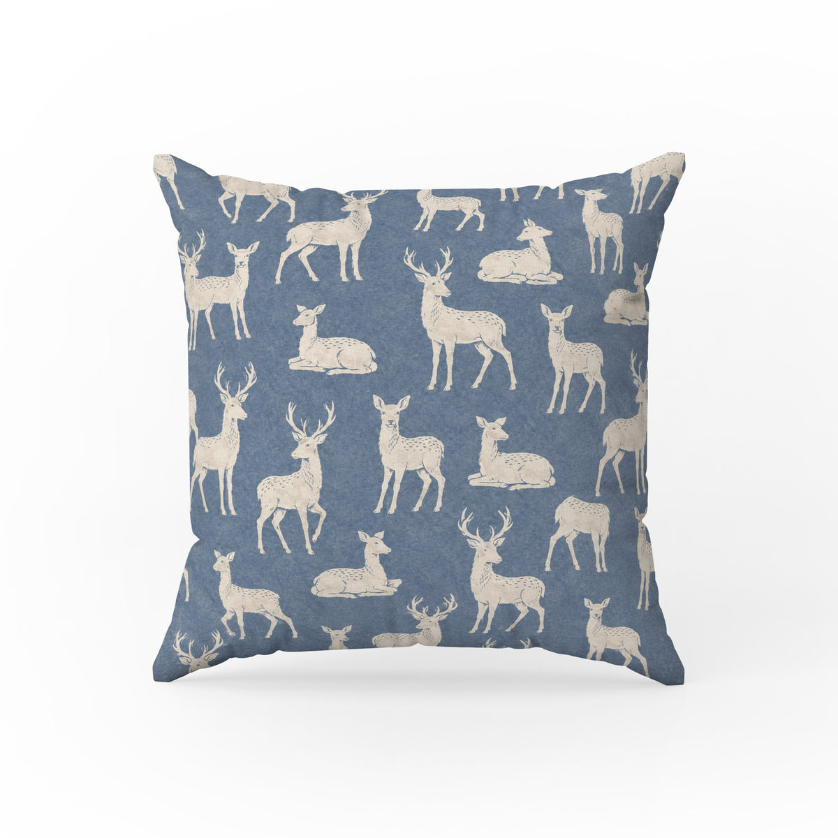 Blue Forest Deer – Woodland Stag Pillow