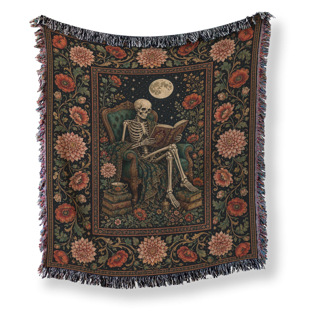 Poppy Scholar Skeleton Reader Blanket