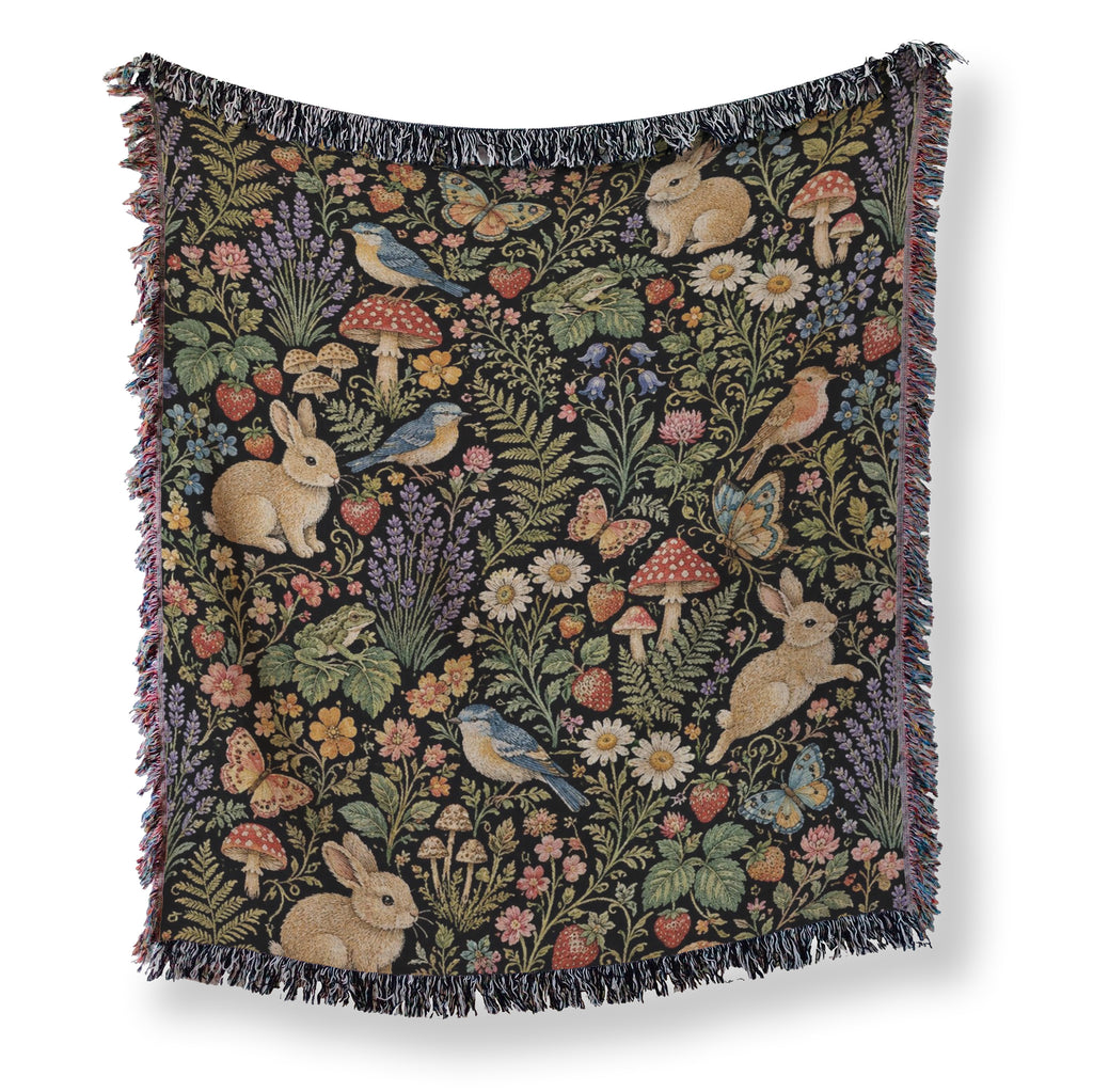 Rabbit & Wildflower Meadow Blanket