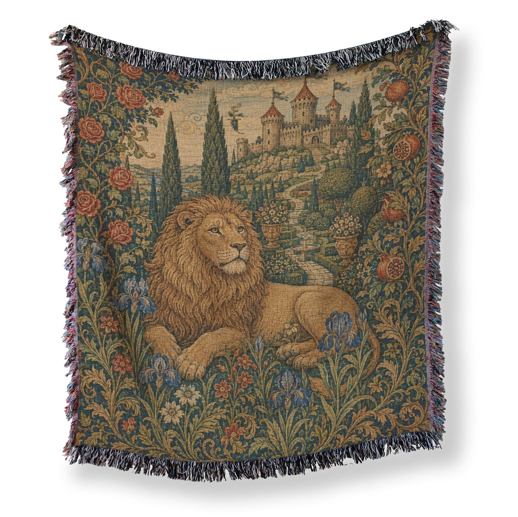 The Lion of the Rose Garden Blanket