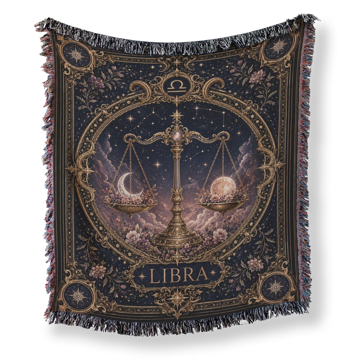 Libra Celestial Balance Scales Zodiac Blanket Main image