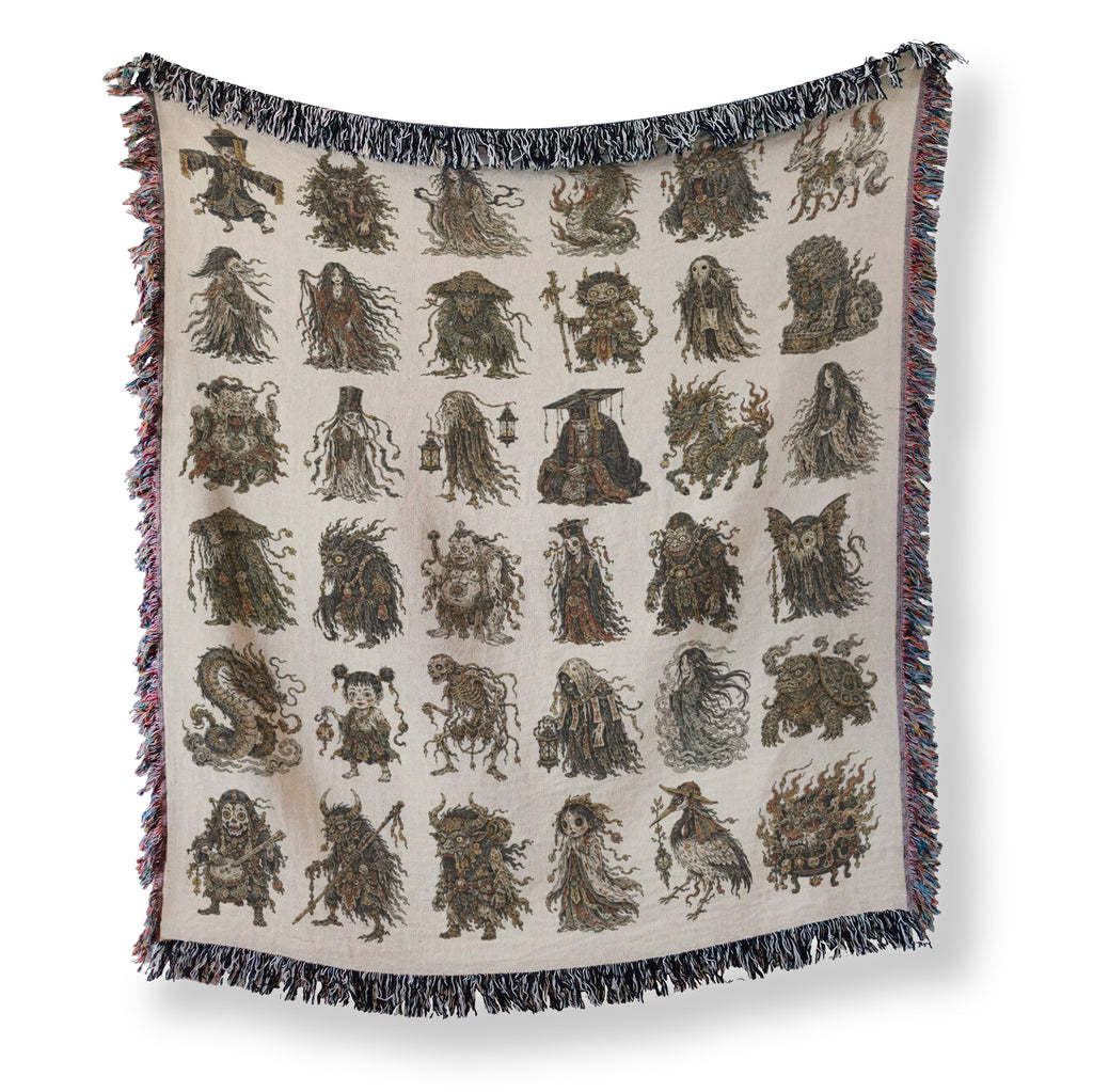 Cursed Folklore Bestiary Blanket