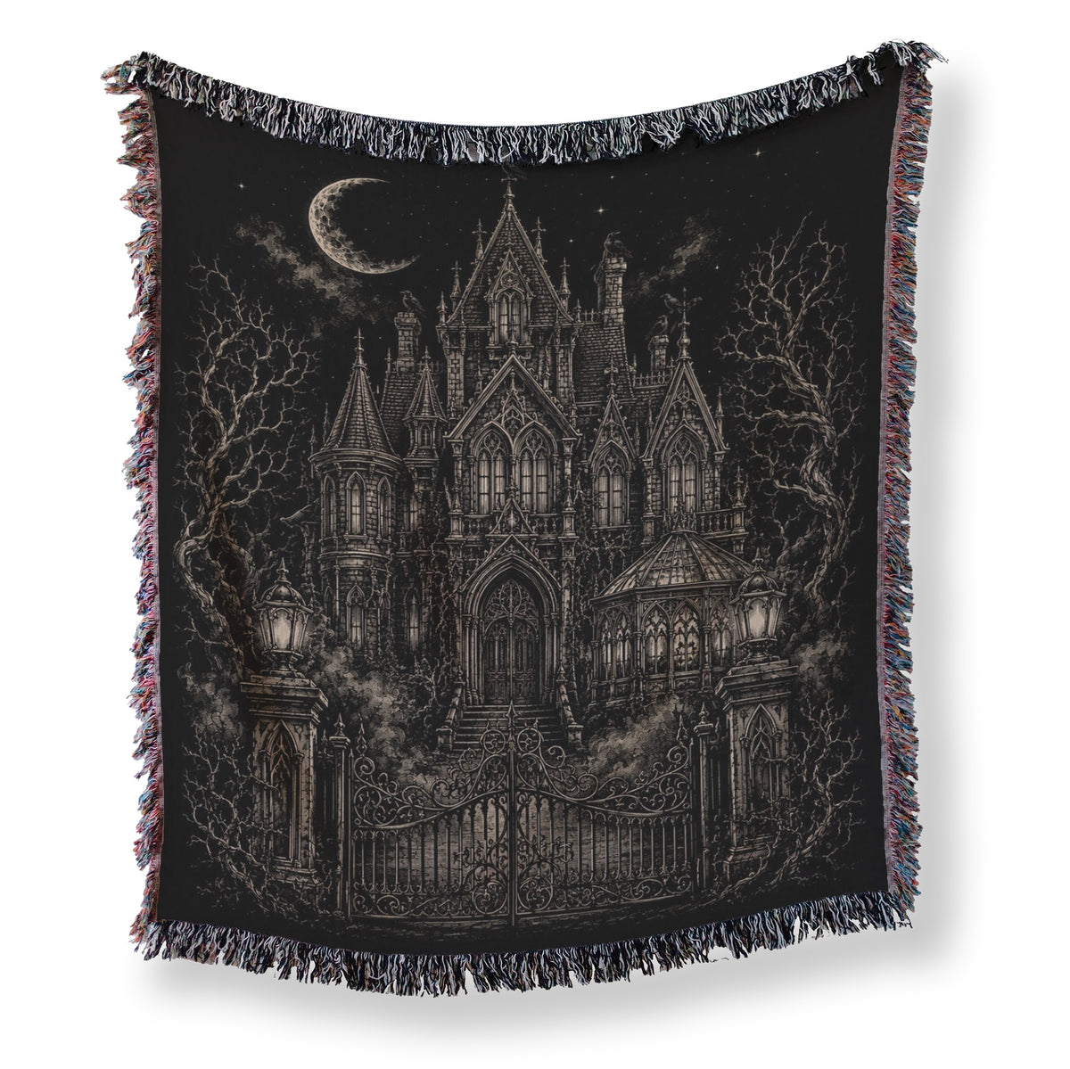 Moonlit Gothic Manor Blanket Main image