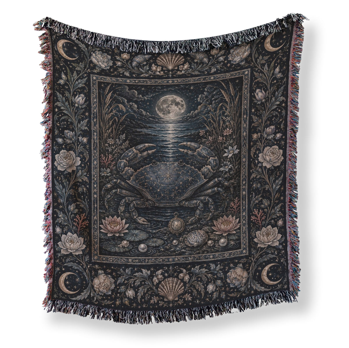 Cancer Moonlit Crab Zodiac Blanket Main image
