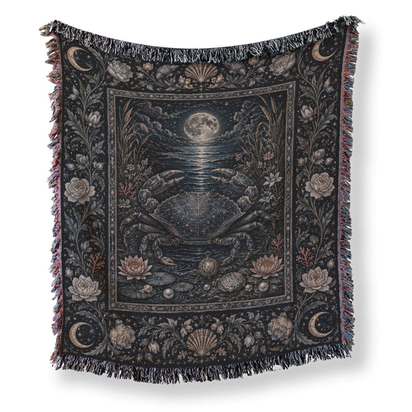 Cancer Moonlit Crab Zodiac Blanket