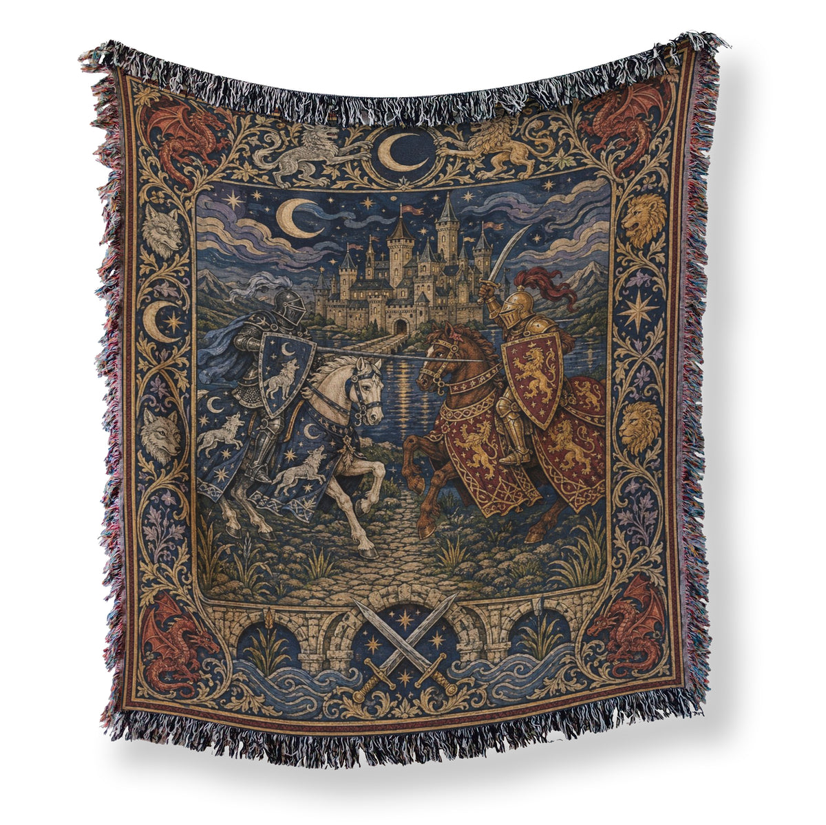 The Moonlit Tournament of Two Houses Blanket