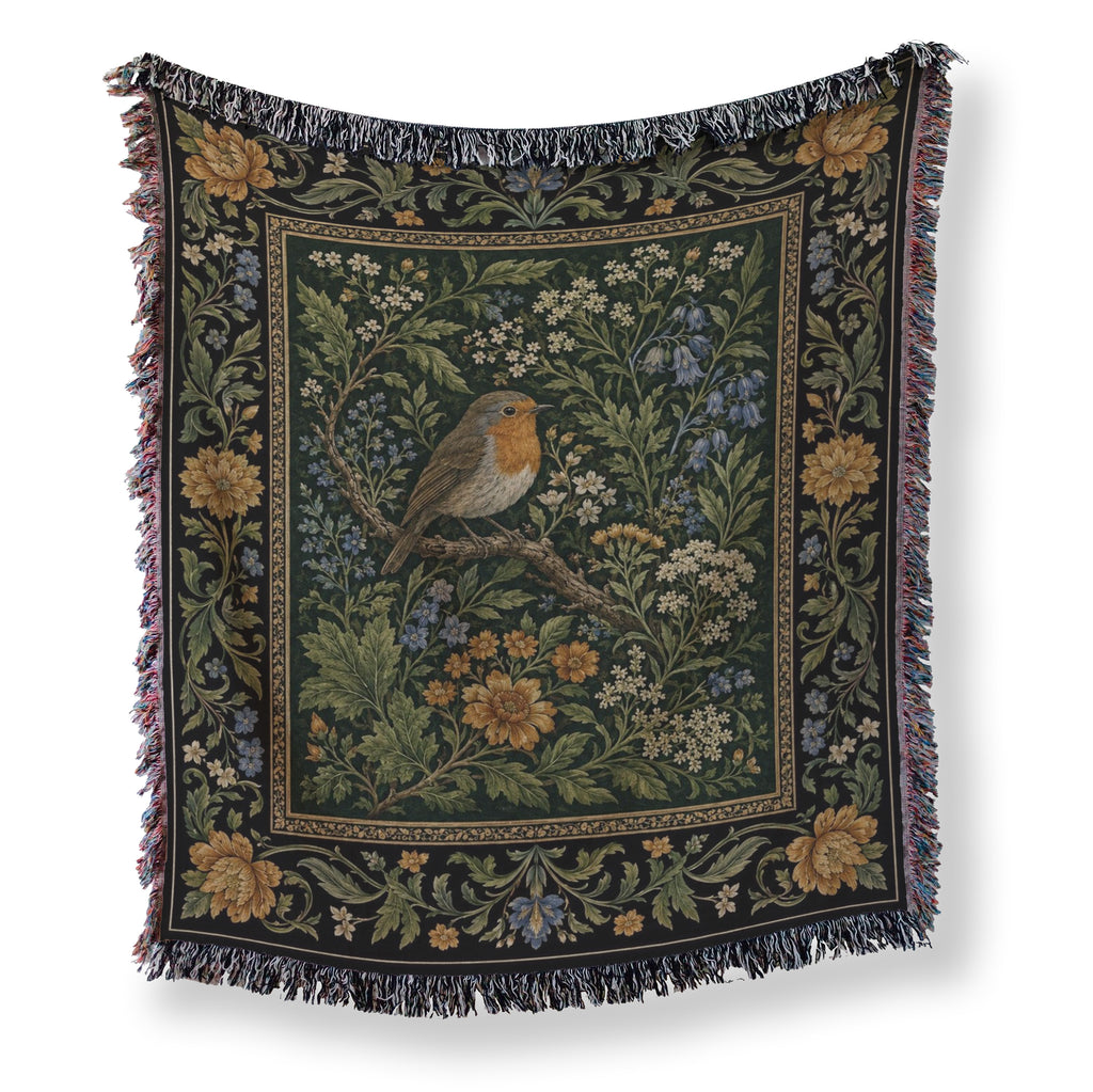 Robin Garden Tapestry Blanket