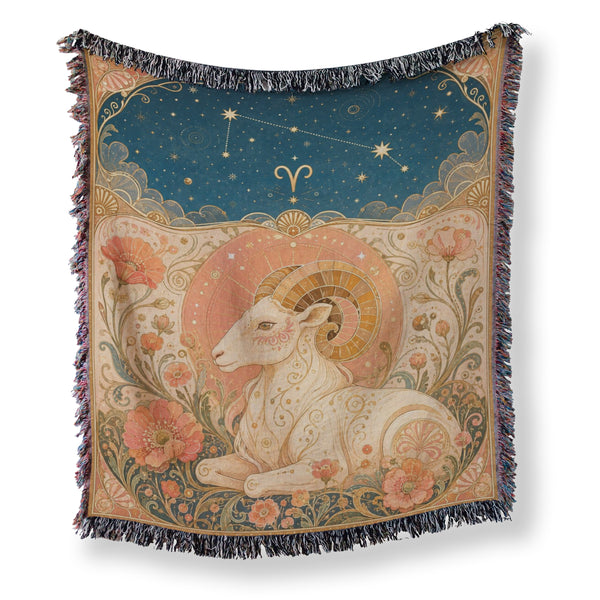 Aries Celestial Ram Blanket