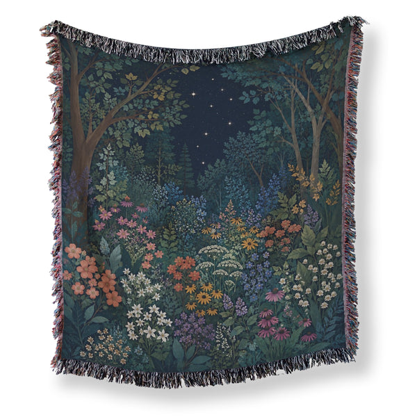 Starlit Wildflower Grove Blanket