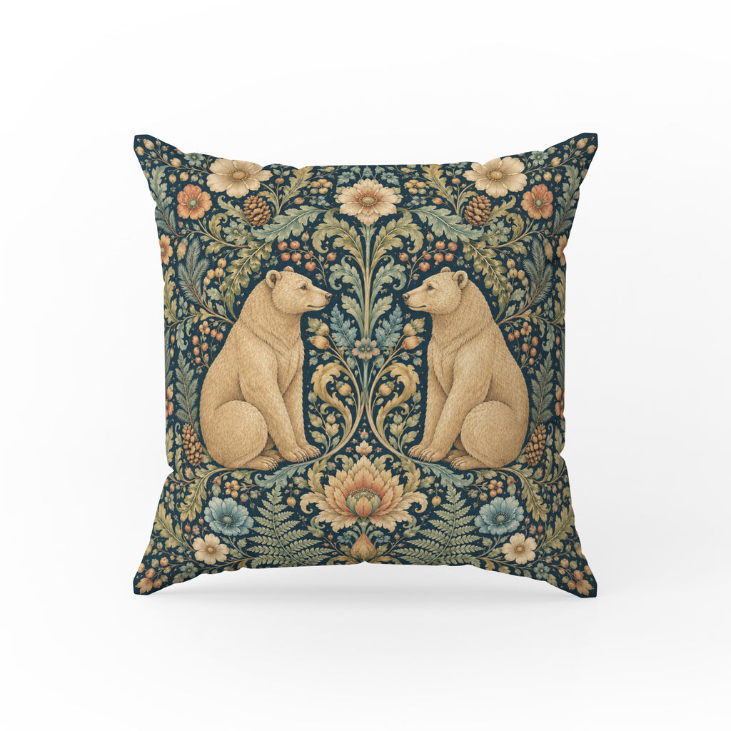 The Bear Garden – Ornate Woodland Pillow