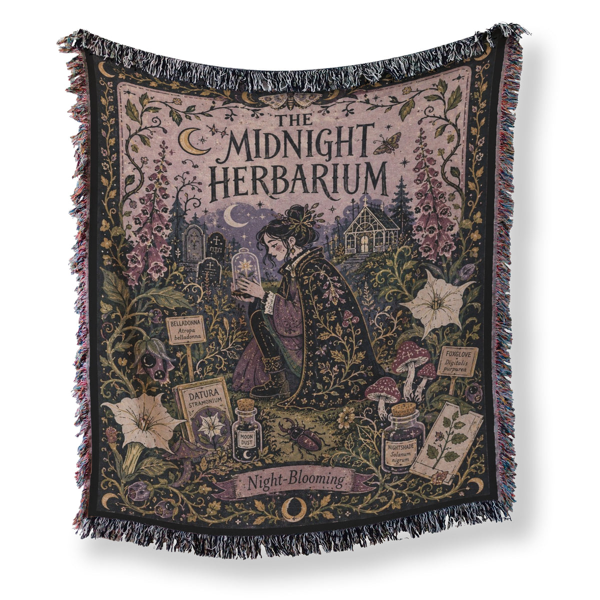 The Midnight Herbarium Blanket