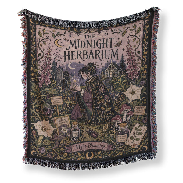The Midnight Herbarium Blanket