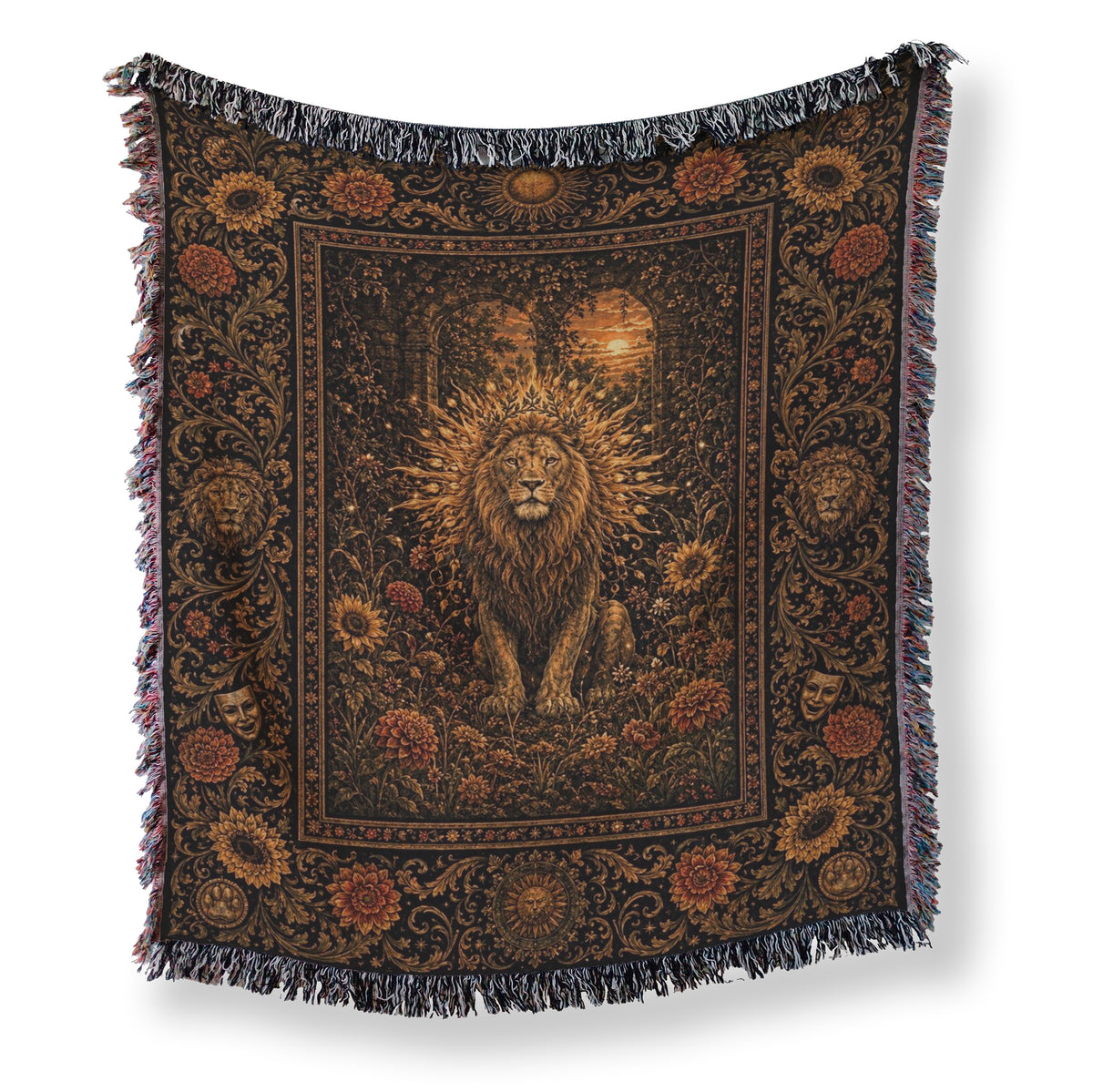Leo Golden Lion Zodiac Blanket Main image