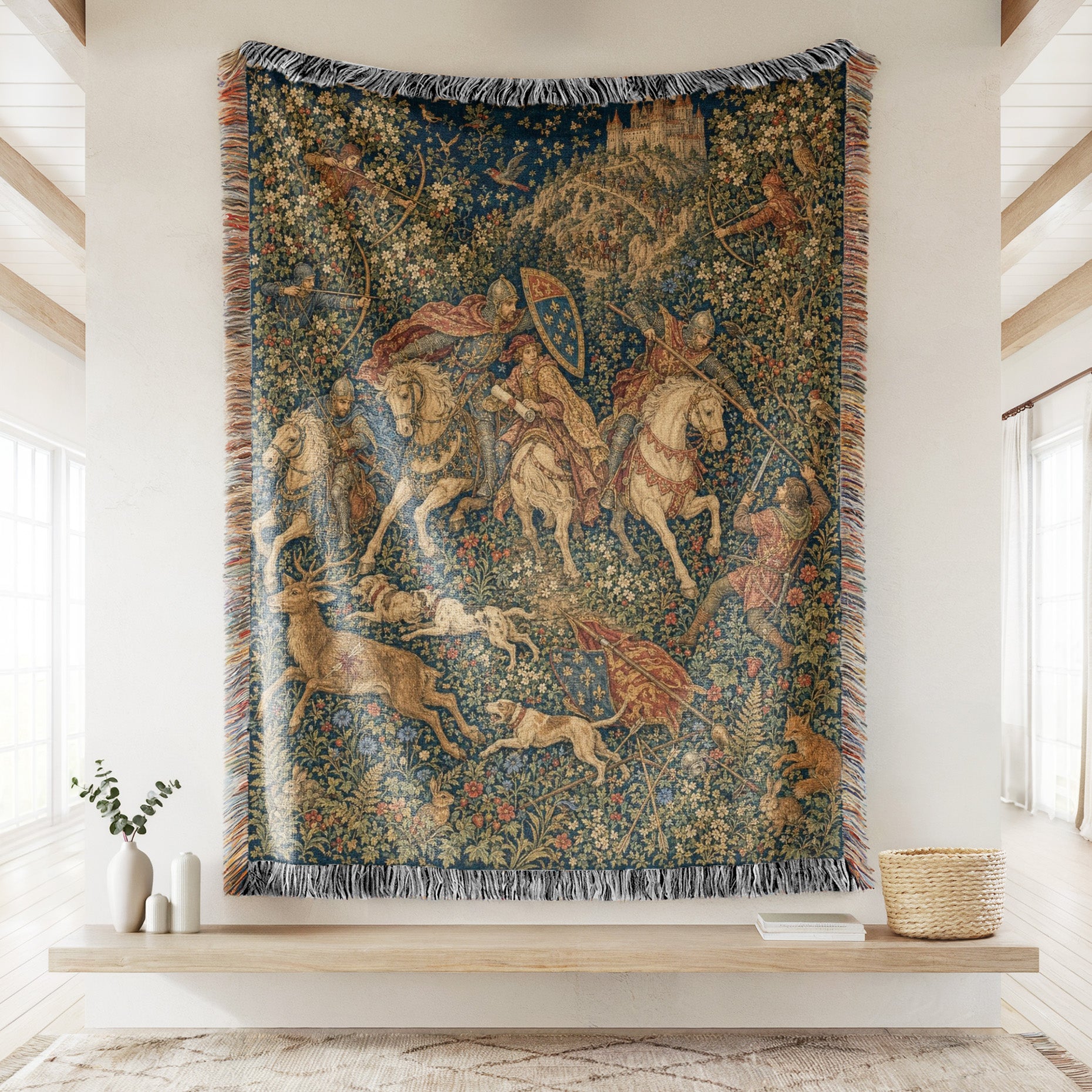The Hunt Beneath the Hilltop Castle Blanket Secondary image