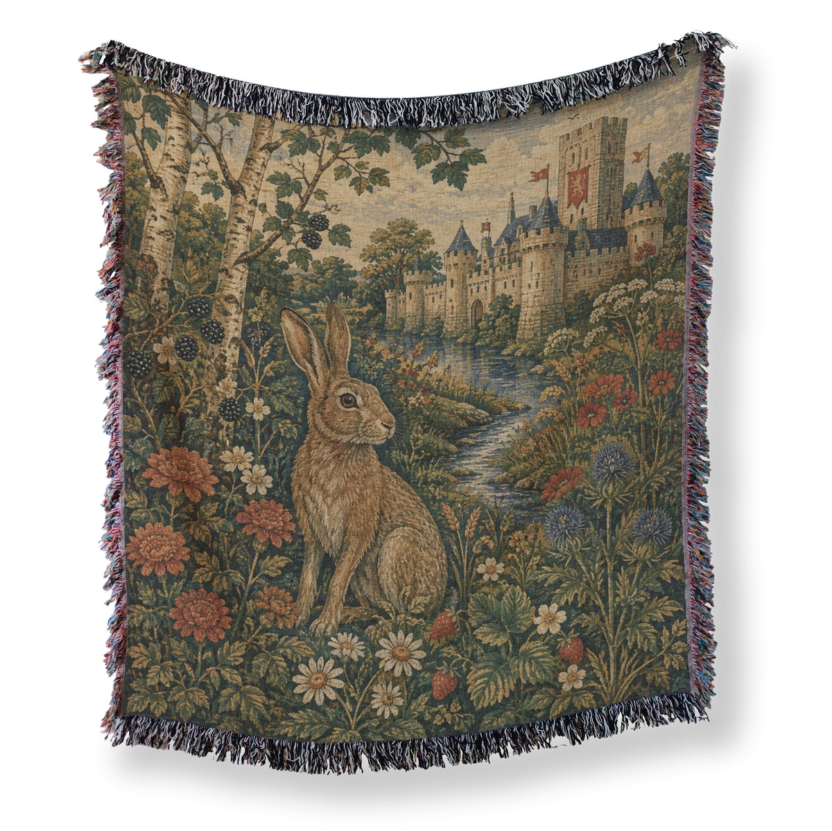 The Castle Meadow Hare Blanket Main image