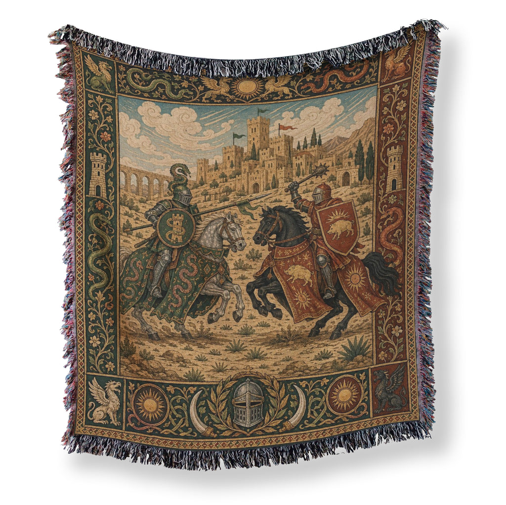 The Knights of Sun and Serpent Blanket