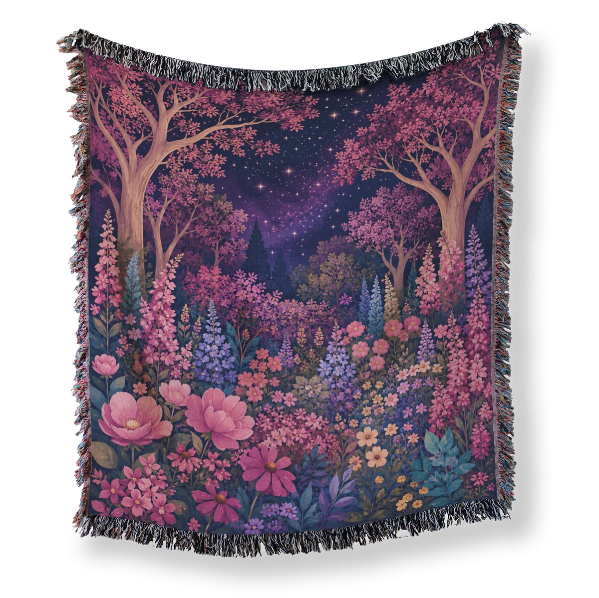 Starlit Wildflower Woodland Blanket Main image
