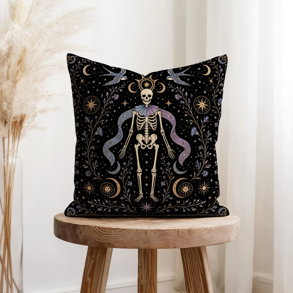 The Celestial Twins – Gemini Gothic Zodiac Pillow