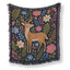 Midnight Floral Stag Blanket
