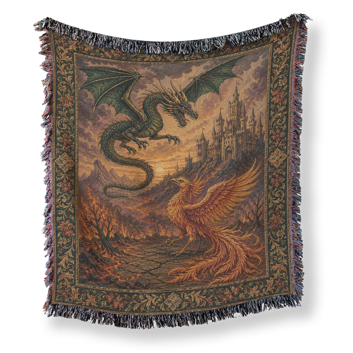The Dragon & Phoenix at Dusk Blanket Main image