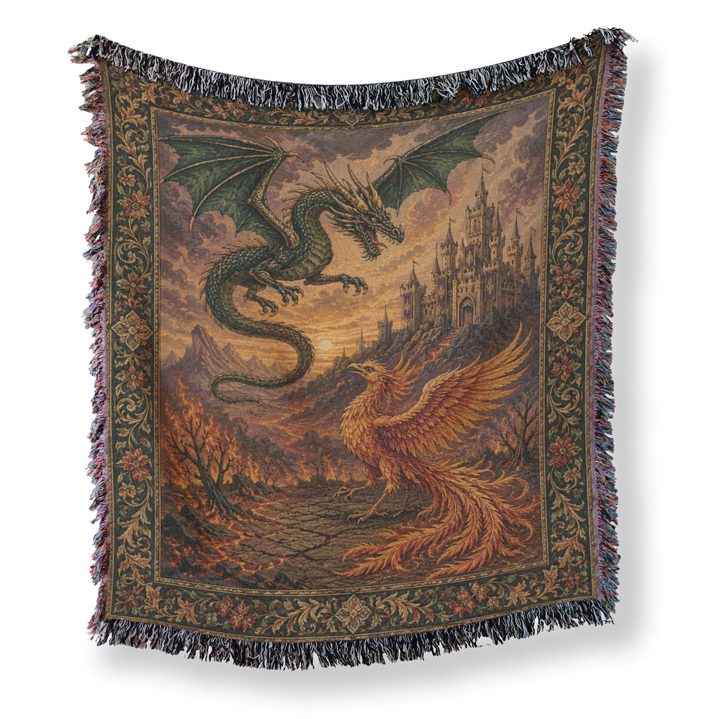 The Dragon & Phoenix at Dusk Blanket