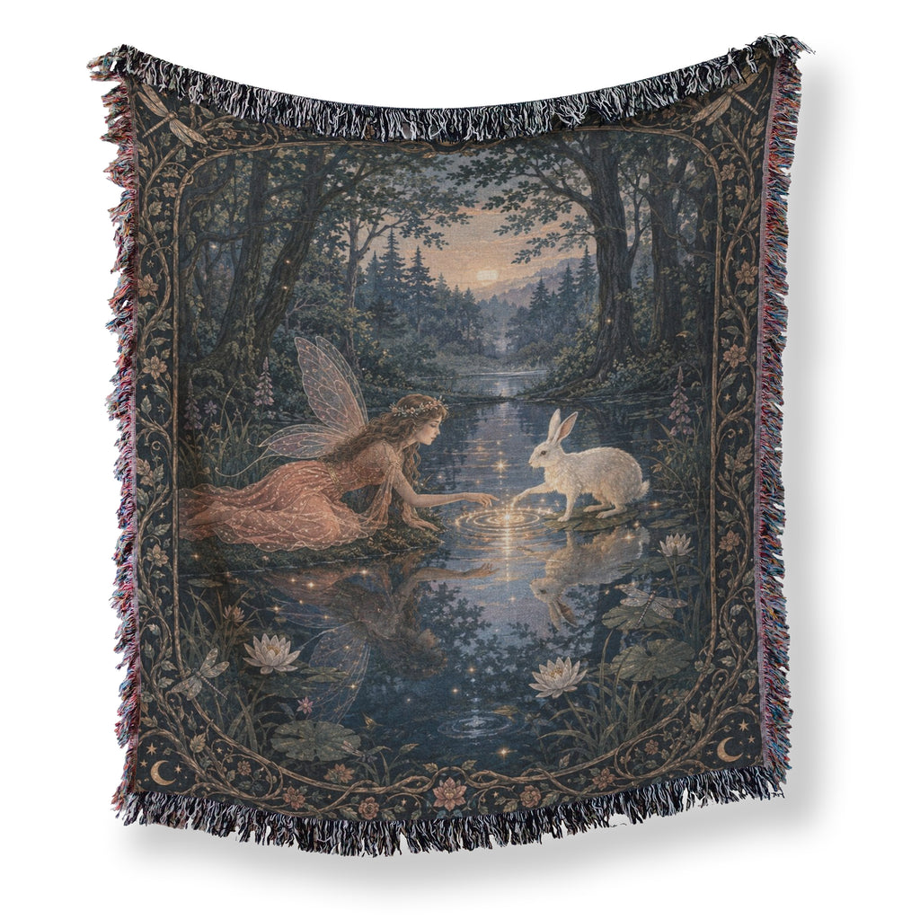 Twilight Fairy & White Rabbit Blanket
