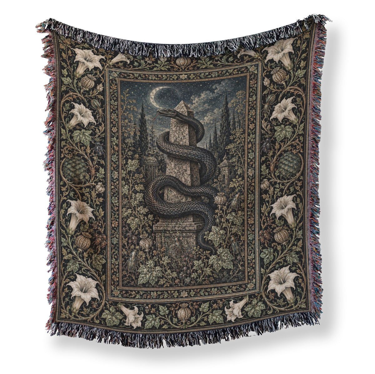 Serpent of the Moonlit Ruins Blanket Main image