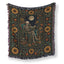 Sunflower Scholar Skeleton Reader Blanket