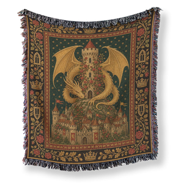The Golden Dragon Tower Blanket