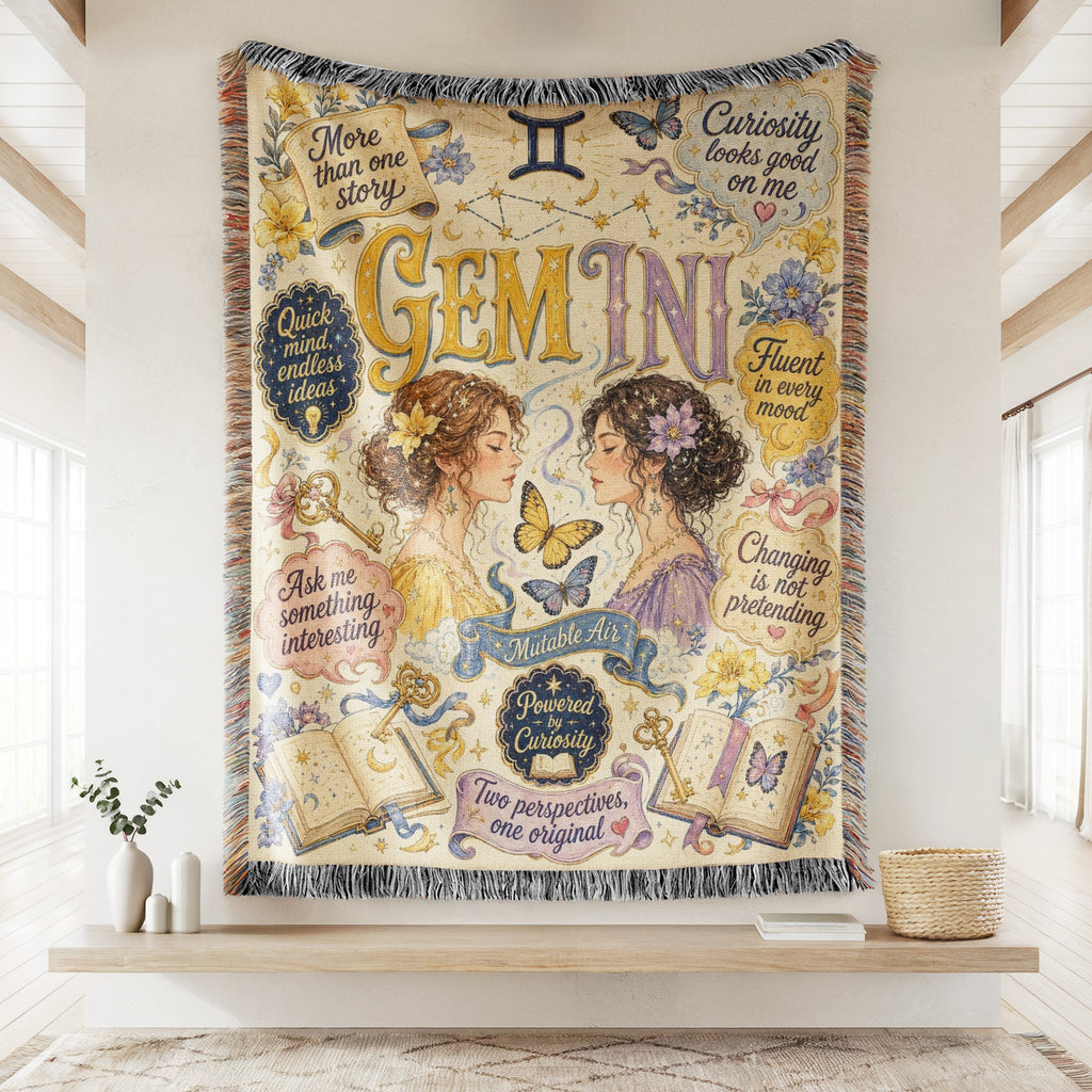 Gemini – Curious Twins Zodiac Blanket