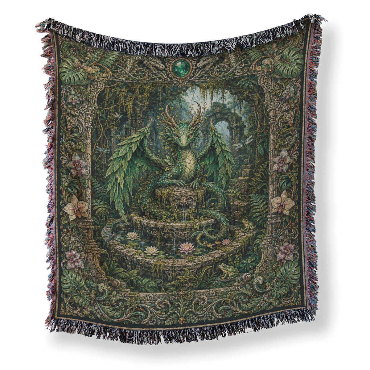 Emerald Forest Dragon Blanket Main image
