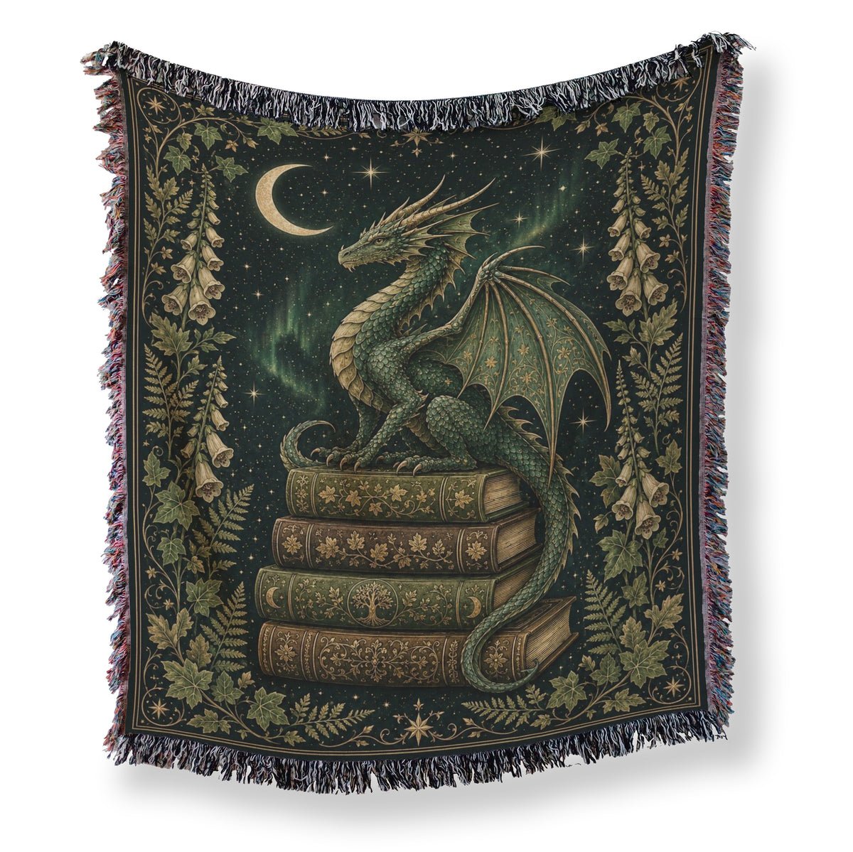 Emerald Crescent Dragon Blanket