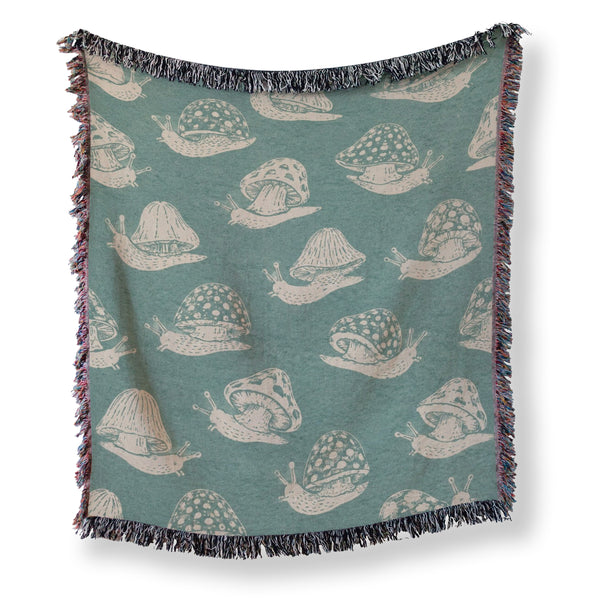 Mushroom Snail Woodland Blanket